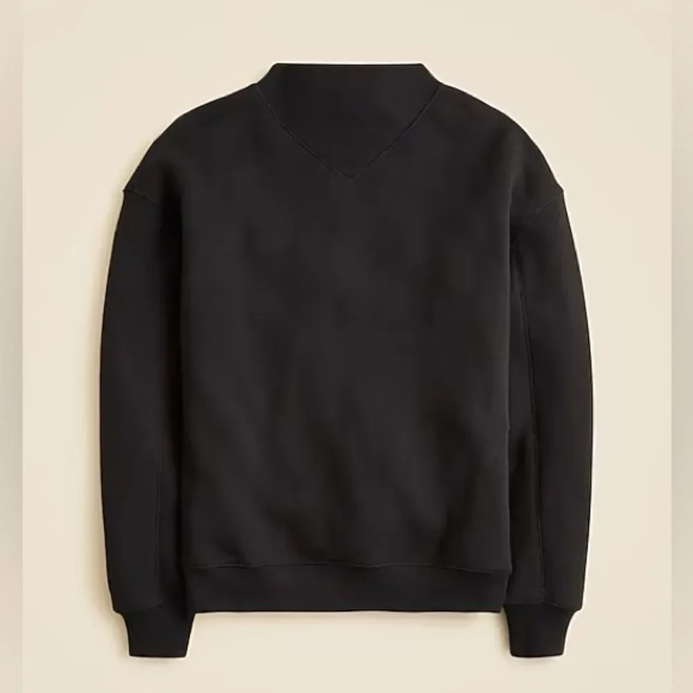 NWT J CREW Summit 11 oz. soft-knit fleece sweatshirt in black